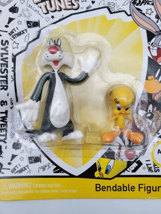 Warner Brothers Looney Tunes Sylvester & Tweety Bendable Figures 3