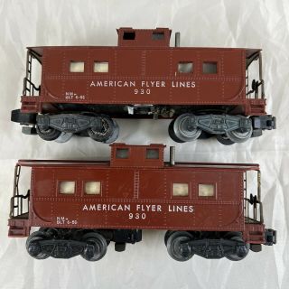 Vintage American Flyer Lines Red Caboose 930 S Scale Model Trains