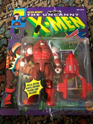 Vintage 1991 Marvel Uncanny X - Men On Card 5 " Juggernaut Action Figure Toybiz