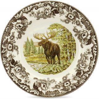 Spode Woodland Majestic Moose Dinner Plate
