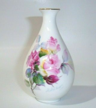 Vintage Noritake Nippon Toki Bone China Bud Vase,  Signed,  Rare