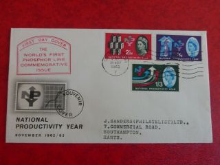 1962 Npy Phos On Illustrated Fdc With Southampton T Wavy Cancel Cat £120 - Rf921