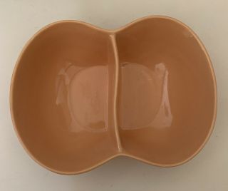 Vintage Marcrest Stoneware Daisy Dot Pink Divided Serving Dish Bowl