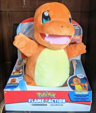 Pokemon Flame Action Lights Sound Interactive Plush Charmander Wicked Cool Toys
