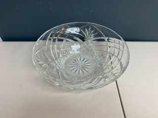 Waterford Crystal Marquis Large 12 " Round Maximilian Footed Signed Fruit Bowl