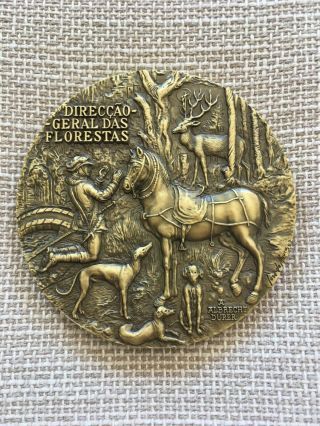 Rare Antique Bronze Medal Of General Directorate Of Forests