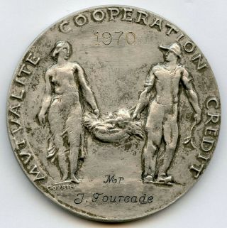 France Ministry Of Agriculture Silver Medal By Corbin 50mm 70gr