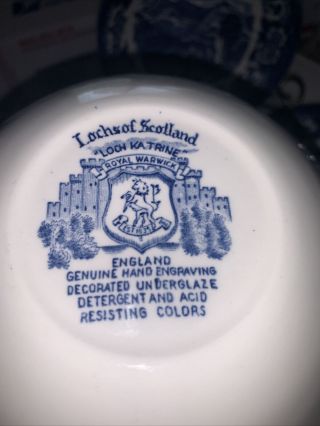 Royal Warwick Lochs of Scotland Set of 3 Soup Bowls Loch Linnhe @ 7 3/4 