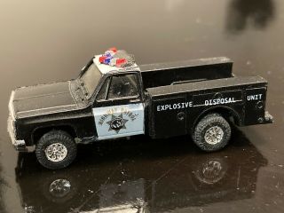 1/87 Ho Scale Trident Chp California Highway Patrol Eod Bomb Squad Chevy Truck
