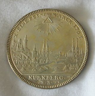 German Silver Medal - Nurnberger 1974 In Memory Of Nurnberg Thaler 1765 (m)