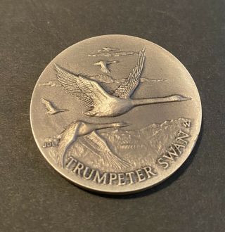 Trumpeter Swan Longines Symphonette Sterling Silver American Wildlife Coin