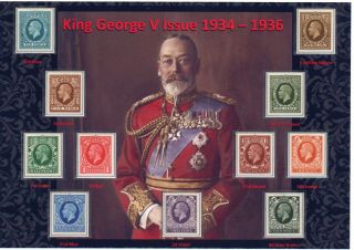 Gb Kgv 1934 - 36 King George V Beautifully Displayed Full Set