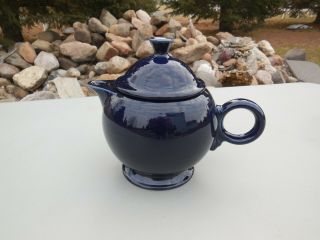 Contemporary Fiesta Ware Cobalt Blue Large 44 Oz Teapot / Fiestaware