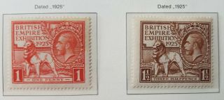 Gb Kgv 1925 Wembley British Empire Exhibition Set U/m Mnh.  Cat £80