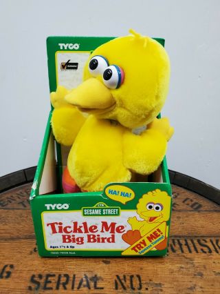 Vintage Tyco Sesame Street Tickle Me Big Bird Plush Doll 1996 11 " Nib (r)