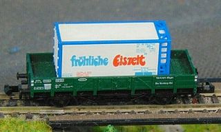 Fleischmann 8201 Db Low Sided Wagon With Container Load N Gauge (8)