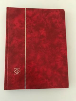Red Lighthouse 32 Side Stock Book Black Pages.  Pre Owned But