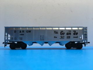 Ho Scale " Denver & Rio Grande Western " 4 - Bay Open Hopper Freight Train Car 12856