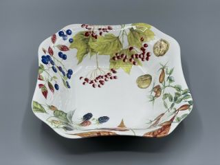 Woodland Harvest By Spode For Williams Sonoma 9.  5” Square Serving Bowl