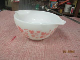 Vintage Pyrex 22 1 - 1/2 Pt.  Glass Pink Gooseberry Cinderella Mixing Bowl Usa