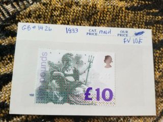 Stamps - Great Britain Mnh - 1993 Britannia Ten Pounds