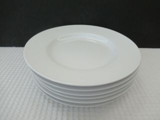 Pier 1 Imports Luminous White Set Of 6 Porcelain Salad Plates 8 - 1/2 "