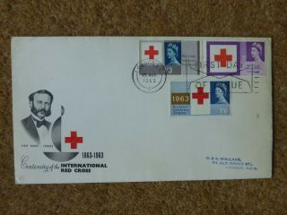 1963 Red Cross Phos On Illustrated Fdc With First Day Of Issue Slogan - Rf920
