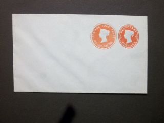Gb Stationery Sto 1893 Qv 1/2d,  4d Vermilion Compound Envelope H&b Esc108