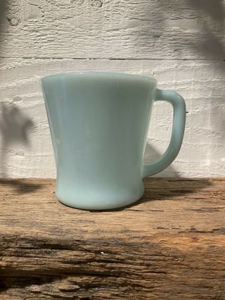 Vintage Fire King Turquoise D Handle Coffee Cup