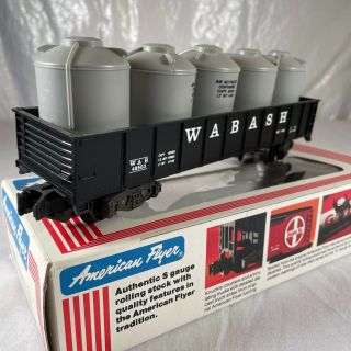 American Flyer 6 - 48503 Mnt S Scale Wabash Gondola With Cannisters