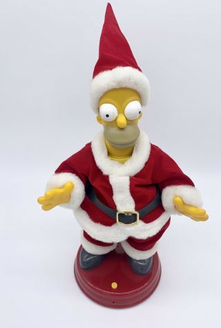 Gemmy The Simpsons Large Talking & Dancing Homer Simpson/santa Shakes Hips 2004