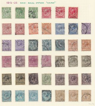 Lot:39640 Gb George V 1912 - 22 Definitive Stock Selection
