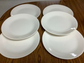 Set Of 6 Corelle Sandstone Dinner Plates 10 1/4 " Solid Beige Tan Usa.  Euc