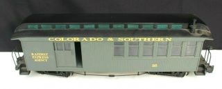 Train G Gauge Bachmann Colorado & Southern Railways Express Agency Baggage Car