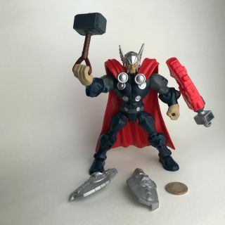 Hero Mashers 6 Inch Loose Figure Marvel Avengers Thor Mjolnir Hammer Cape