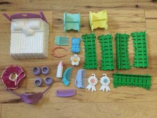 Vintage 1980s G1 My Little Pony Wear - Accessories,  Combs,  Shoes,  Bed,  Ribbons