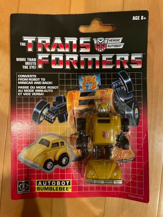 2018 Hasbro Transformers G1 Vintage Reissue Autobot Bumblebee Minibot Figure