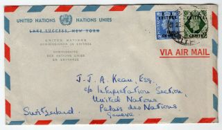 Uk Gb - Ba Eritrea 1951 Un United Nations - George Vi Airmail Cover Switzerland