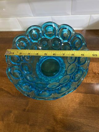 Le Smith Colonial Blue Moon And Star 9.  5 " Footed Bowl