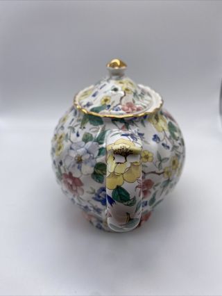 Arthur Wood & Son STAFFORDSHIRE Floral Porcelain Teapot Made in England 6706 2