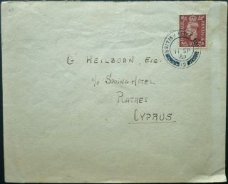 Gb 11 Sep 1947 Kgvi " British Fleet Mail " Cover Sent To Platres,  Cyprus