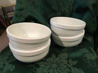 Set Of 4 Williams Sonoma White Stoneware Soup Bowls