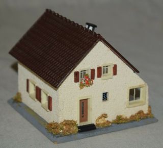 Vintage Prebuilt Faller No.  205 Country House - Stucco Made In Germany Ho Gauge