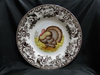 Spode Woodland Turkey Game Bird,  England: Dinner Plate (s),  10 1/2 ",  Box