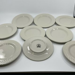 Set Of 9 Homer Laughlin China GOTHIC Sculpted Bread And Butter Plates 6 1/4” 3