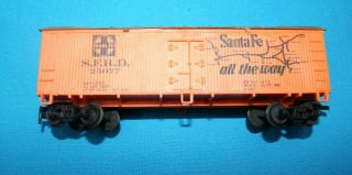 Life - Like Ho Scale Model Railroad Train Freight Box Car Santa Fe Sfrd No Box