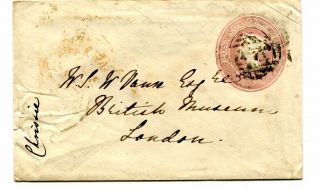 Gb 1855 “one Penny Envelope Posted To London Undated “marnhull” Cancel On Back