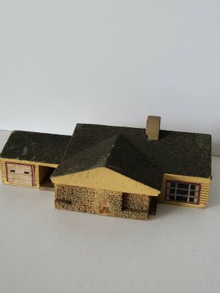 Vintage Ho Scale Wooden Residential House Building For Model Train Layout