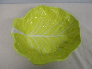 Secla Made In Portugal Majolica Yellow Cabbage 11 " Serving Bowl