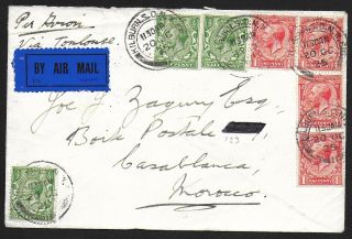 Great Britain Covers 1925 Airmailcover Kilburn To Casablanca